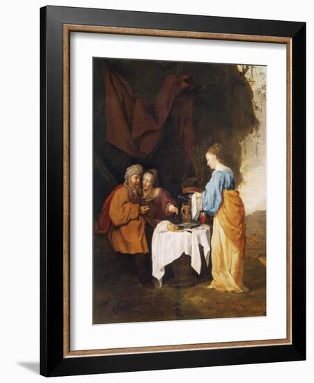 Lot's Daughters Getting Him Drunk-Gabriel Metsu-Framed Giclee Print