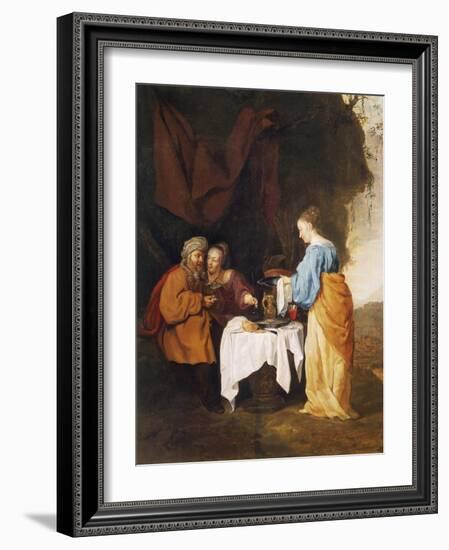 Lot's Daughters Getting Him Drunk-Gabriel Metsu-Framed Giclee Print