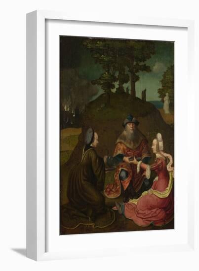 Lot's Daughters Make their Father Drink Wine, 1508-1512-Lucas van Leyden-Framed Giclee Print