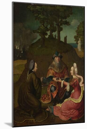 Lot's Daughters Make their Father Drink Wine, 1508-1512-Lucas van Leyden-Mounted Giclee Print