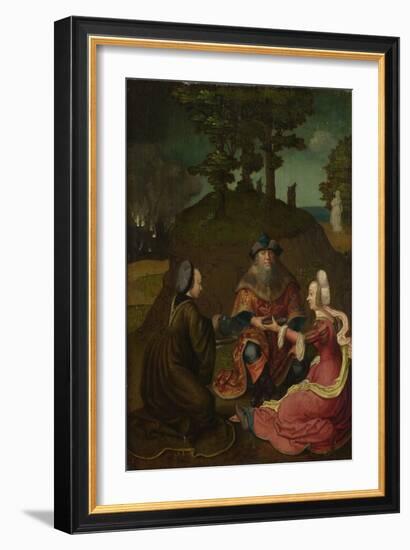 Lot's Daughters Make their Father Drink Wine, 1508-1512-Lucas van Leyden-Framed Giclee Print