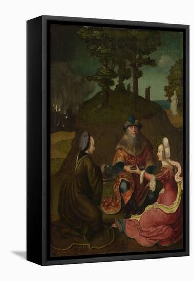 Lot's Daughters Make their Father Drink Wine, 1508-1512-Lucas van Leyden-Framed Premier Image Canvas