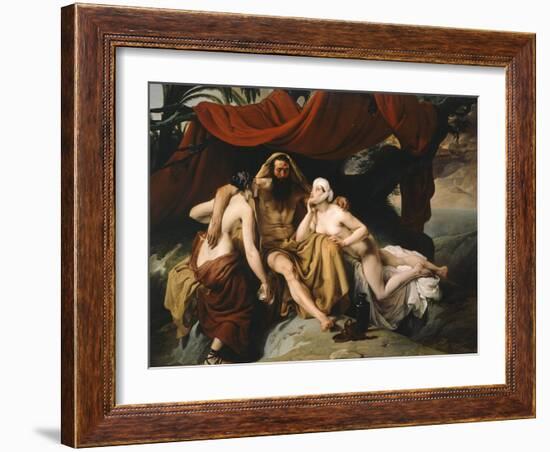 Loth and His Daughters, 1833-Francesco Hayez-Framed Giclee Print