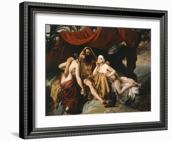 Loth and His Daughters, 1833-Francesco Hayez-Framed Giclee Print