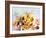 Lots of Different Types of Pasta in Dishes, Tomato Sauce-Ulrike Holsten-Framed Photographic Print