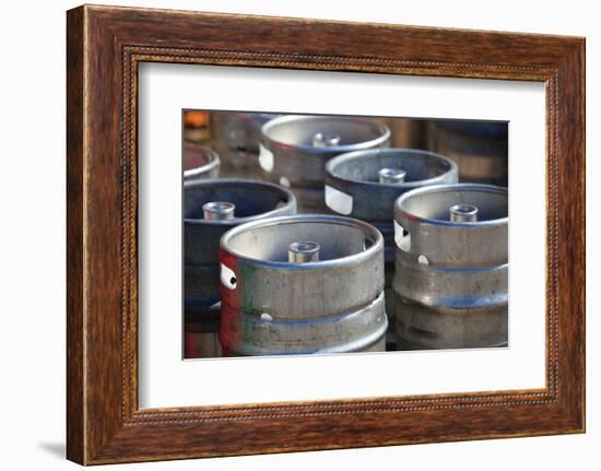 Lots of Metal Barrels at A Beer Factory-Voy-Framed Photographic Print