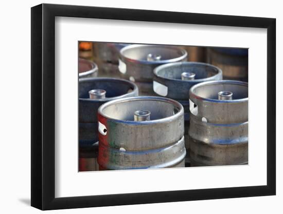 Lots of Metal Barrels at A Beer Factory-Voy-Framed Photographic Print