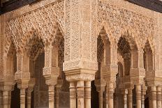 Moorish Plasterwork and Tiles from inside the Alhambra Palace-Lotsostock-Framed Premier Image Canvas