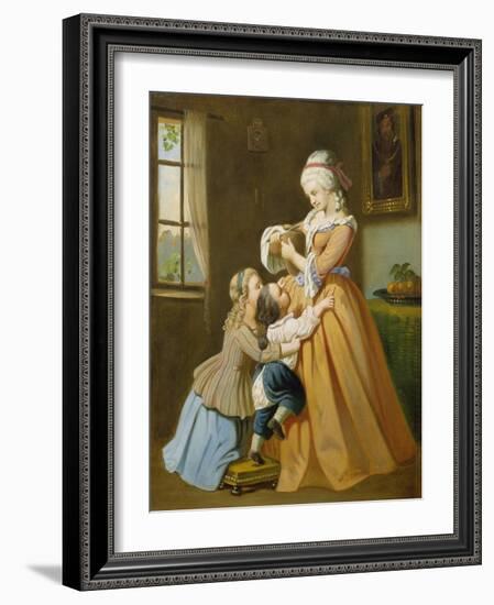 Lotte, Cutting Bread, 1869-H Bieringer-Framed Giclee Print