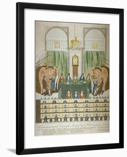 Lottery Draw, Coopers Hall, City of London, 1803-W Charles-Framed Giclee Print