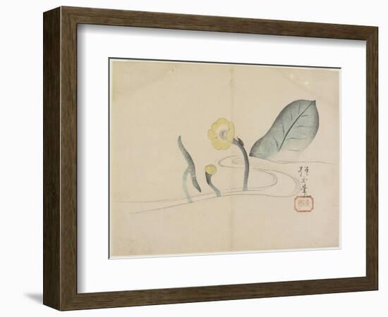 Lotus and a Gold Bug, C. 1830-Hogyoku-Framed Giclee Print