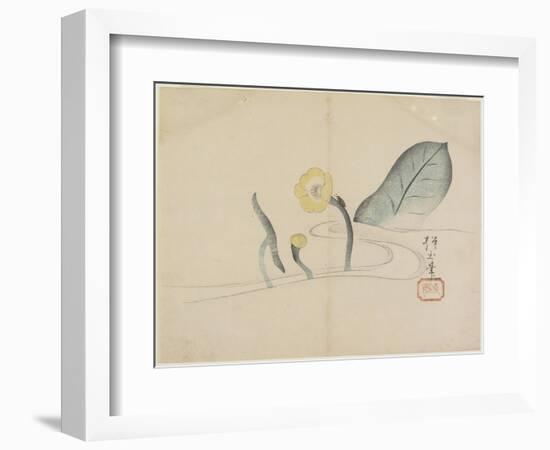 Lotus and a Gold Bug, C. 1830-Hogyoku-Framed Giclee Print