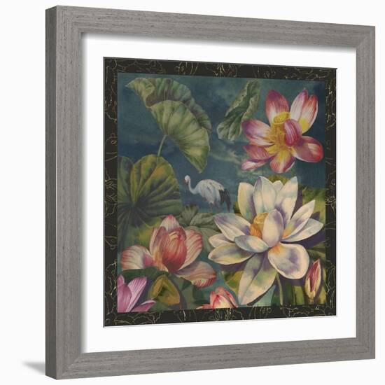 Lotus and Crane-Bill Jackson-Framed Giclee Print