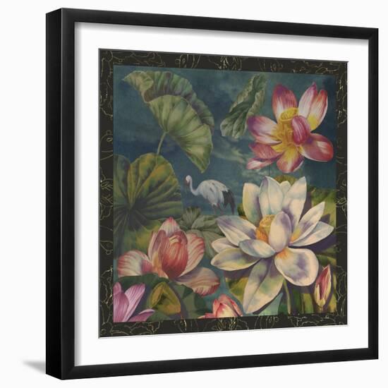 Lotus and Crane-Bill Jackson-Framed Giclee Print