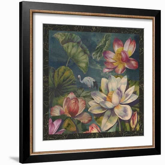 Lotus and Crane-Bill Jackson-Framed Giclee Print