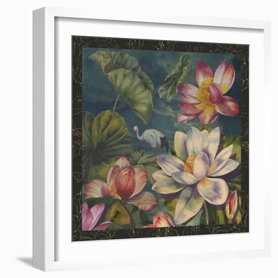 Lotus and Crane-Bill Jackson-Framed Giclee Print