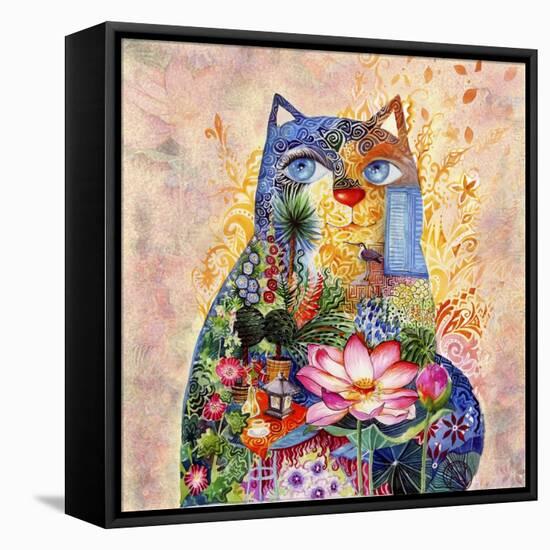 Lotus Cat-Oxana Zaika-Framed Premier Image Canvas