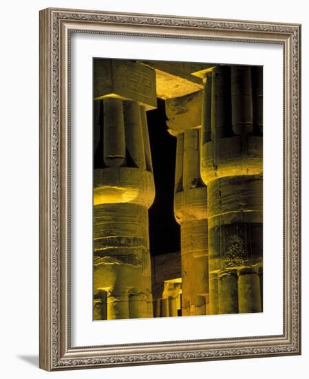 Lotus Columns of the Luxor Temple, Egypt-Claudia Adams-Framed Photographic Print