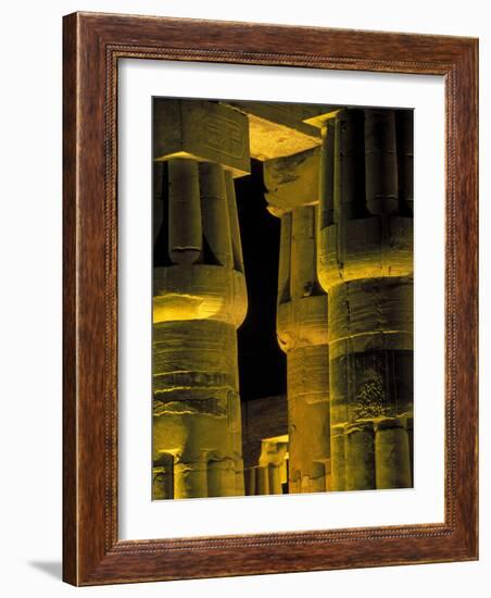 Lotus Columns of the Luxor Temple, Egypt-Claudia Adams-Framed Photographic Print