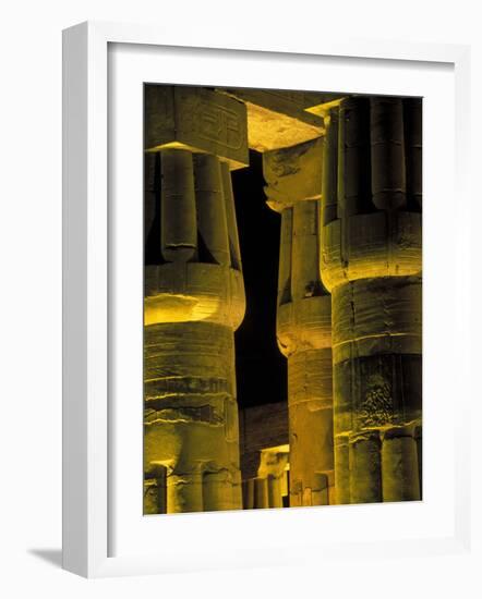 Lotus Columns of the Luxor Temple, Egypt-Claudia Adams-Framed Photographic Print