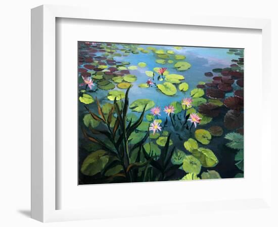 Lotus Flowers-kirilstanchev-Framed Premium Giclee Print