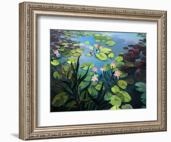 Lotus Flowers-kirilstanchev-Framed Art Print