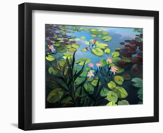 Lotus Flowers-kirilstanchev-Framed Art Print