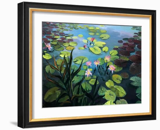 Lotus Flowers-kirilstanchev-Framed Art Print