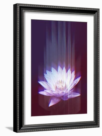 Lotus Glitch-null-Framed Art Print