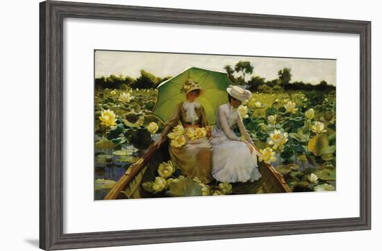 Lotus Lilies-Charles Courtney Curran-Framed Premium Giclee Print