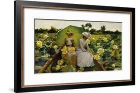 Lotus Lilies-Charles Courtney Curran-Framed Premium Giclee Print