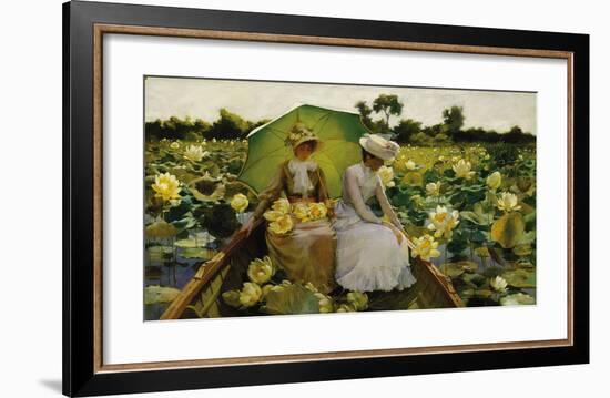 Lotus Lilies-Charles Courtney Curran-Framed Premium Giclee Print