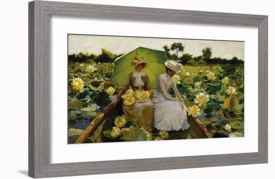 Lotus Lilies-Charles Courtney Curran-Framed Premium Giclee Print