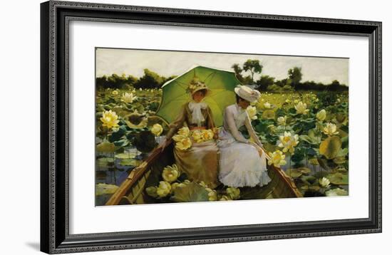 Lotus Lilies-Charles Courtney Curran-Framed Premium Giclee Print