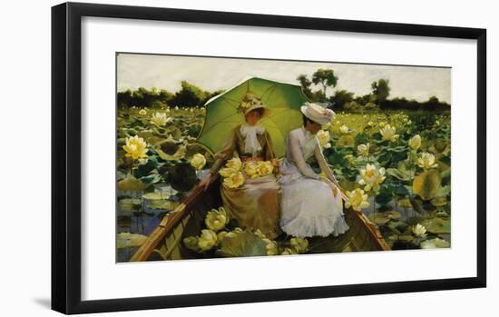 Lotus Lilies-Charles Courtney Curran-Framed Premium Giclee Print