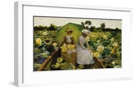 Lotus Lilies-Charles Courtney Curran-Framed Premium Giclee Print