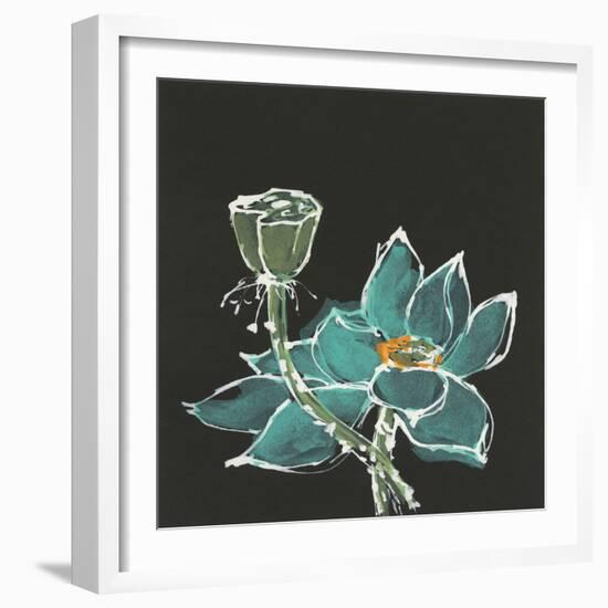 Lotus on Black I-Chris Paschke-Framed Premium Giclee Print