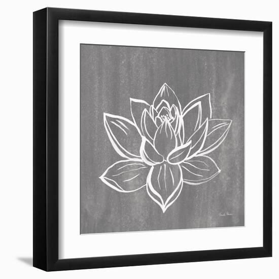 Lotus on Silver-Farida Zaman-Framed Art Print