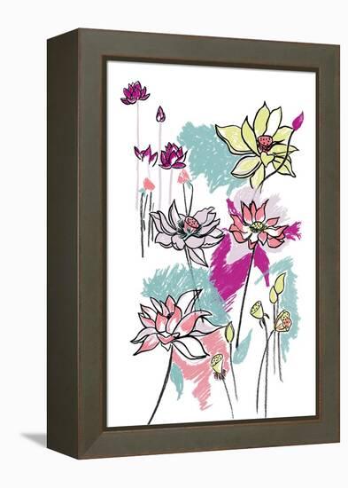 Lotus Pastel-null-Framed Premier Image Canvas