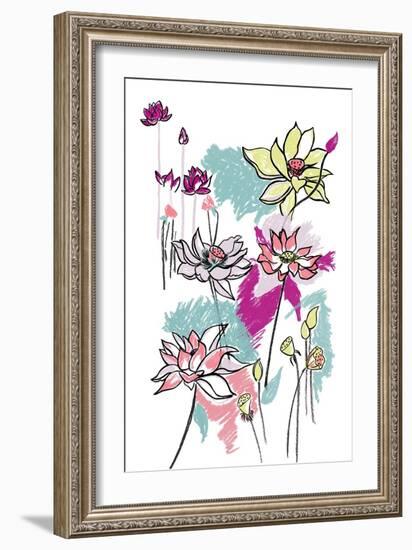 Lotus Pastel-null-Framed Giclee Print