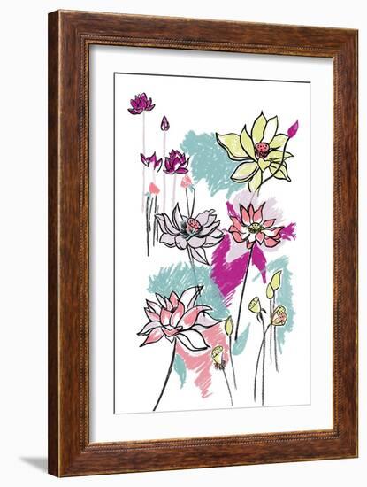 Lotus Pastel-null-Framed Giclee Print