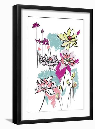 Lotus Pastel-null-Framed Giclee Print