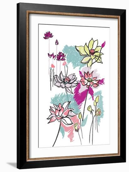 Lotus Pastel-null-Framed Giclee Print