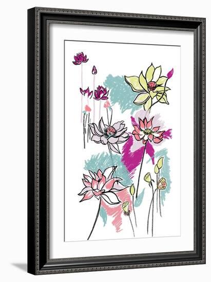 Lotus Pastel-null-Framed Giclee Print