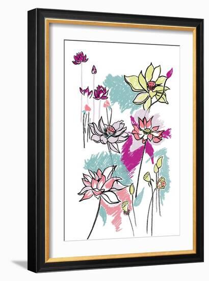 Lotus Pastel-null-Framed Giclee Print