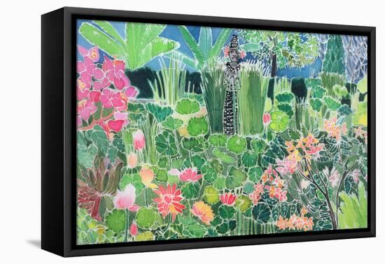 Lotus Pond, Ubud, Bali, 1997-Hilary Simon-Framed Premier Image Canvas