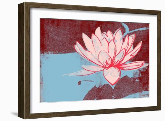 Lotus Pop (Blue)-null-Framed Premium Giclee Print