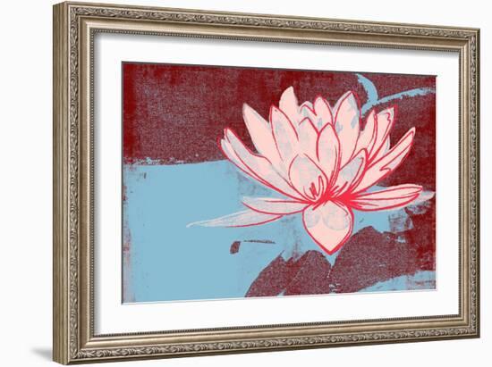 Lotus Pop (Blue)-null-Framed Art Print