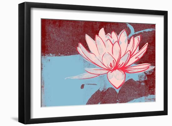 Lotus Pop (Blue)-null-Framed Art Print