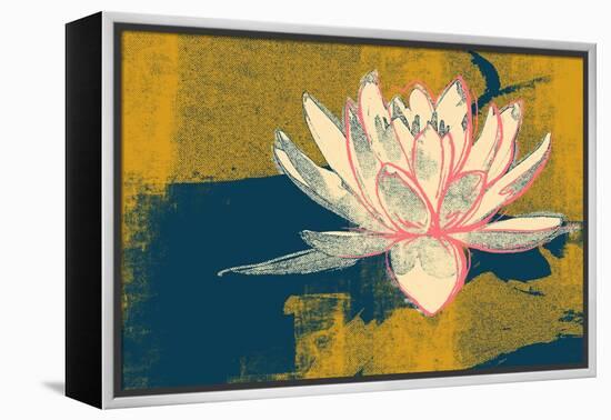 Lotus Pop (Mustard)-null-Framed Stretched Canvas